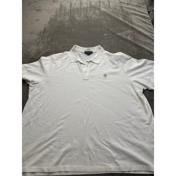 Lauren Ralph Lauren Other - Lauren Ralph Lauren White Cotton Pique Crest Polo Shirt Mens 3X Short Sleeve